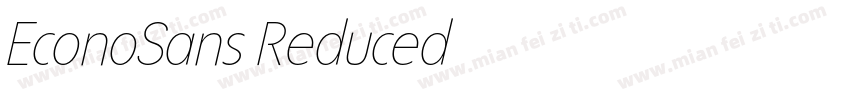 EconoSans Reduced字体转换